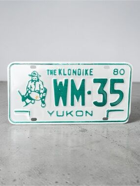 Vintage 1980 Yukon License Plate Wall Art